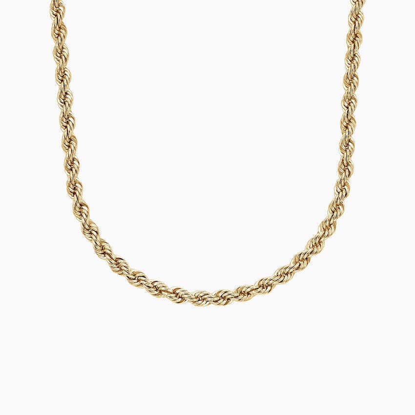 Bailey 24 In. Lightweight Rope Chain Necklace (3.3mm) in 14K Yellow Gold