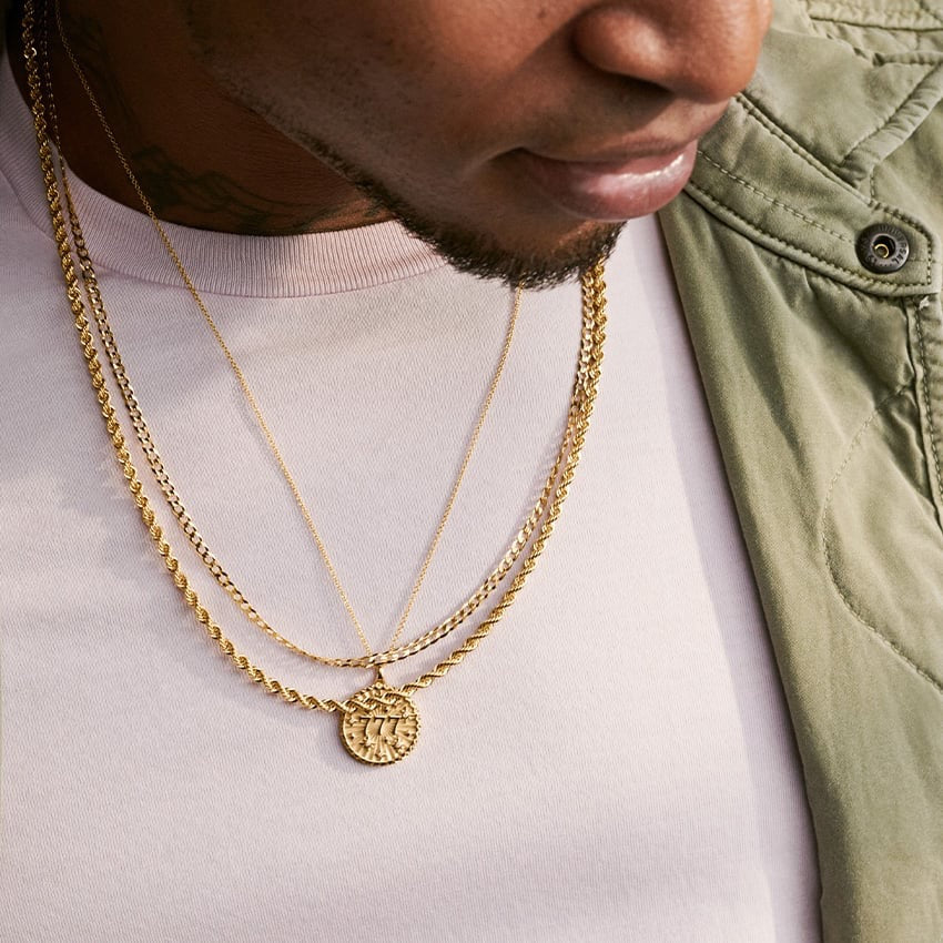 Bailey 24 In. Lightweight Rope Chain Necklace (3.3mm) in 14K Yellow Gold