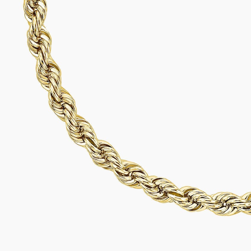 Bailey 24 In. Lightweight Rope Chain Necklace (3.3mm) in 14K Yellow Gold