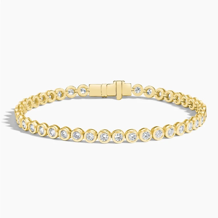 Bezel Lab Diamond Tennis Bracelet (2 7/8 ct. tw.) in 14K Yellow Gold