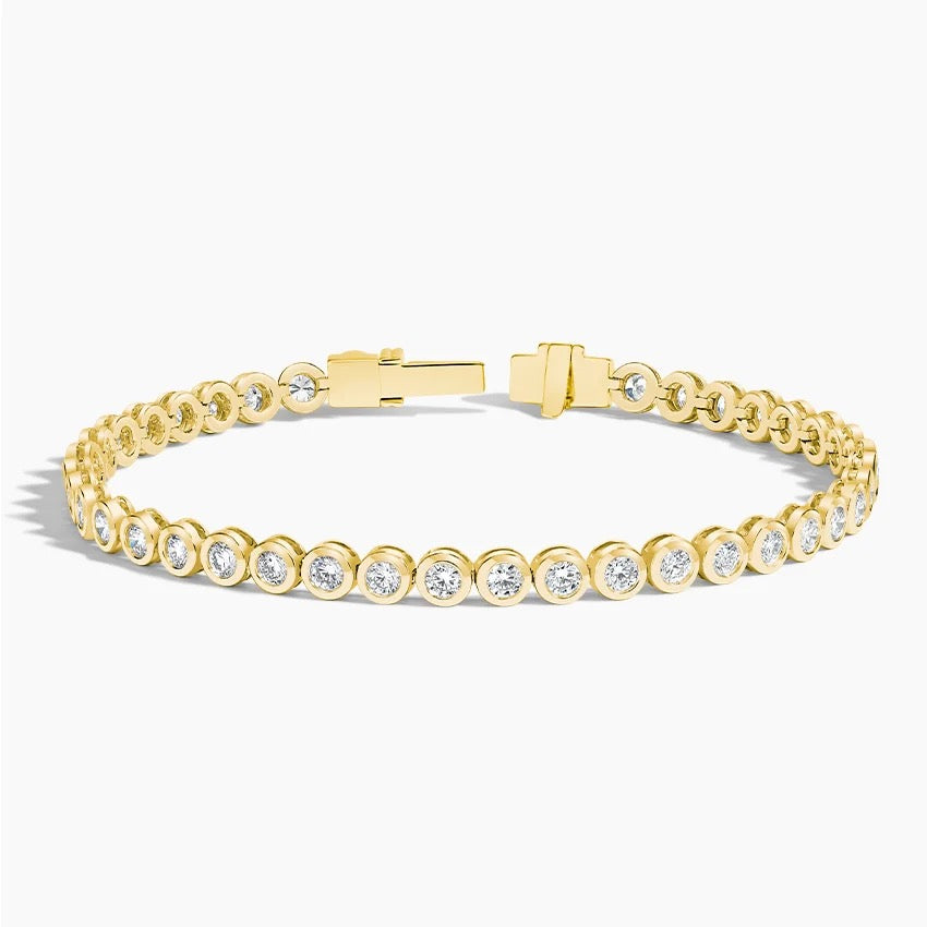 Bezel Lab Diamond Tennis Bracelet (2 7/8 ct. tw.) in 14K Yellow Gold