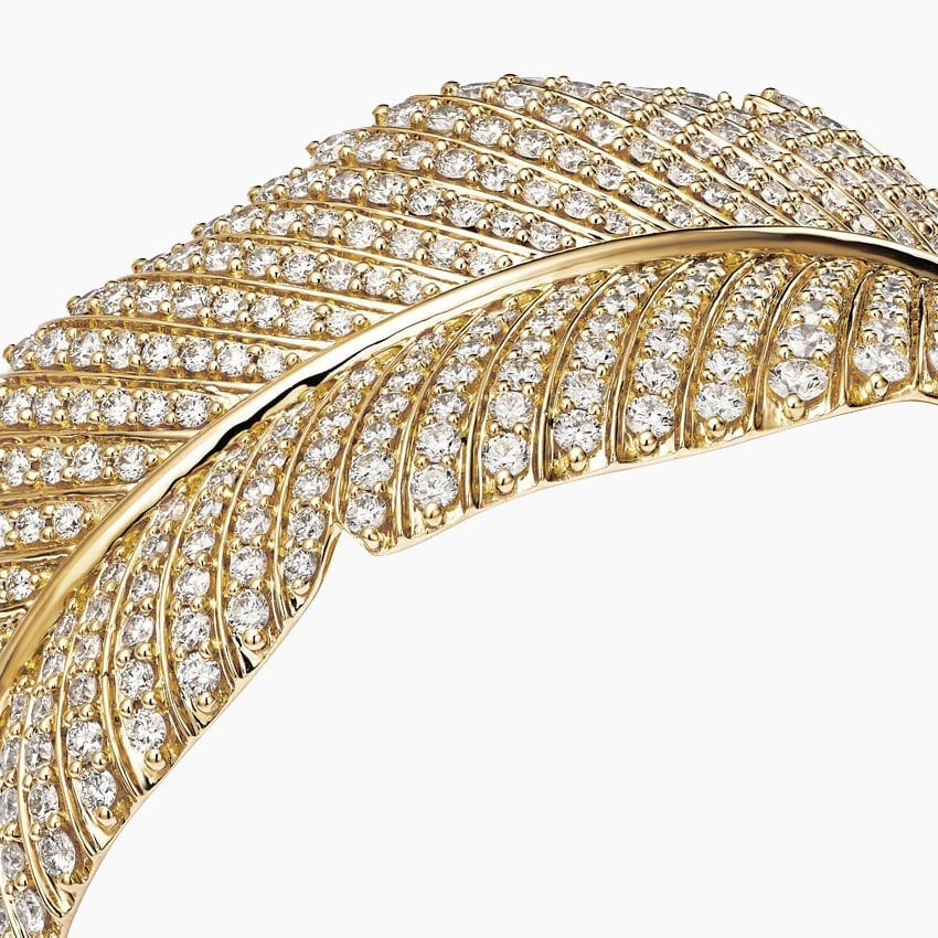 Jane Goodall Pavé Leaf Lab Diamond Cuff Bracelet (12 1/2 ct. tw.) in 18K Yellow Gold