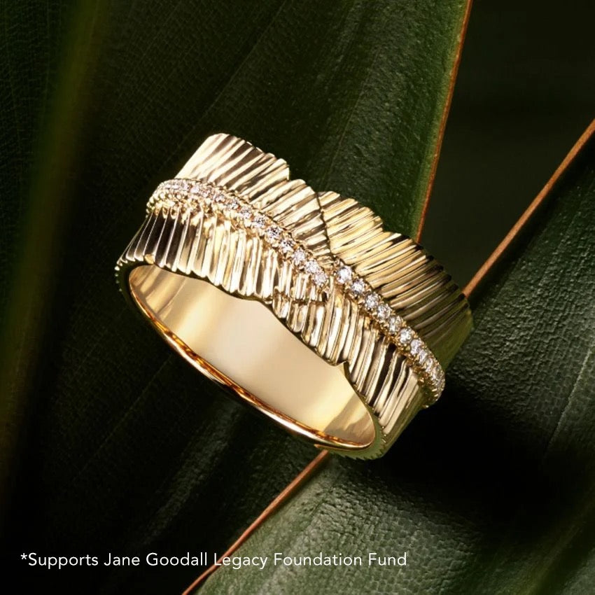 Jane Goodall Leaf Lab Diamond Ring (1/4 ct. tw.) in 14K Yellow Gold