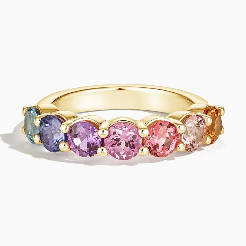 Luxe Sunset Ombre Ring in 18K Yellow Gold