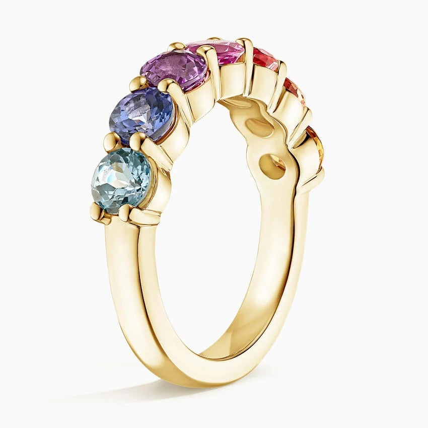 Luxe Sunset Ombre Ring in 18K Yellow Gold