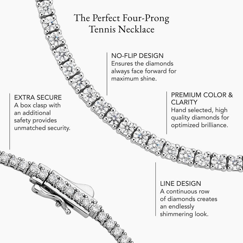 Eclipse® Four-Prong Tennis Necklace (10 ct. tw.)