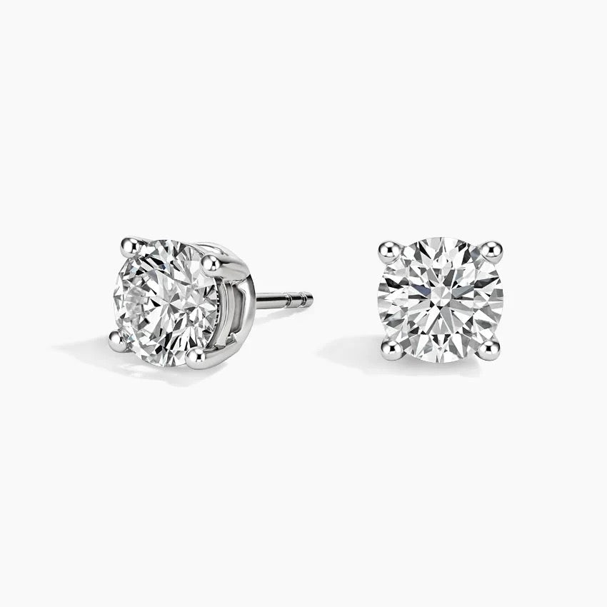Perfect 4-Prong Certified Lab Diamond Stud Earrings (2 ct. tw.) in 18K White Gold