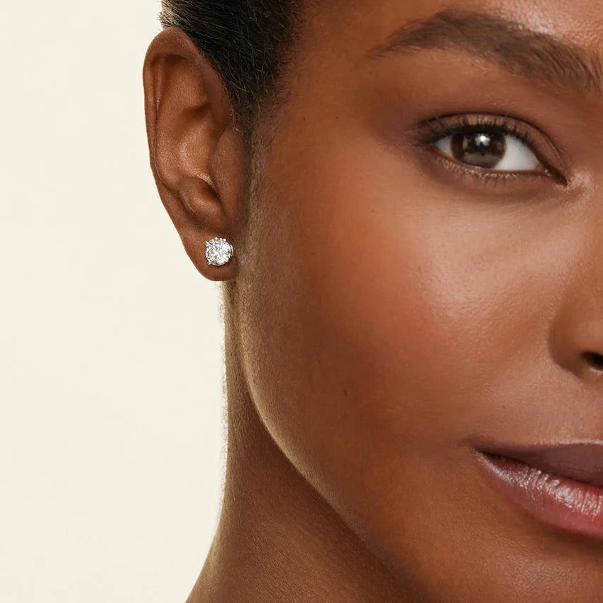 Perfect 4-Prong Certified Lab Diamond Stud Earrings (2 ct. tw.) in 18K White Gold