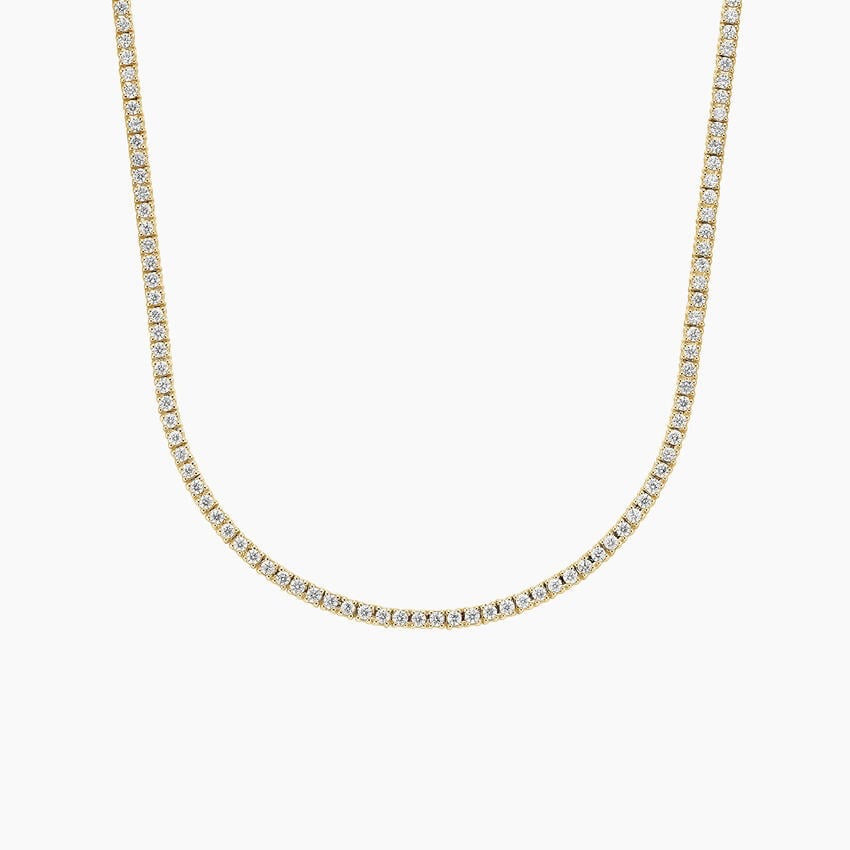 16 In. Perfect Four-Prong Lab Diamond Tennis Necklace (3 ct. tw.) in 14K Yellow Gold