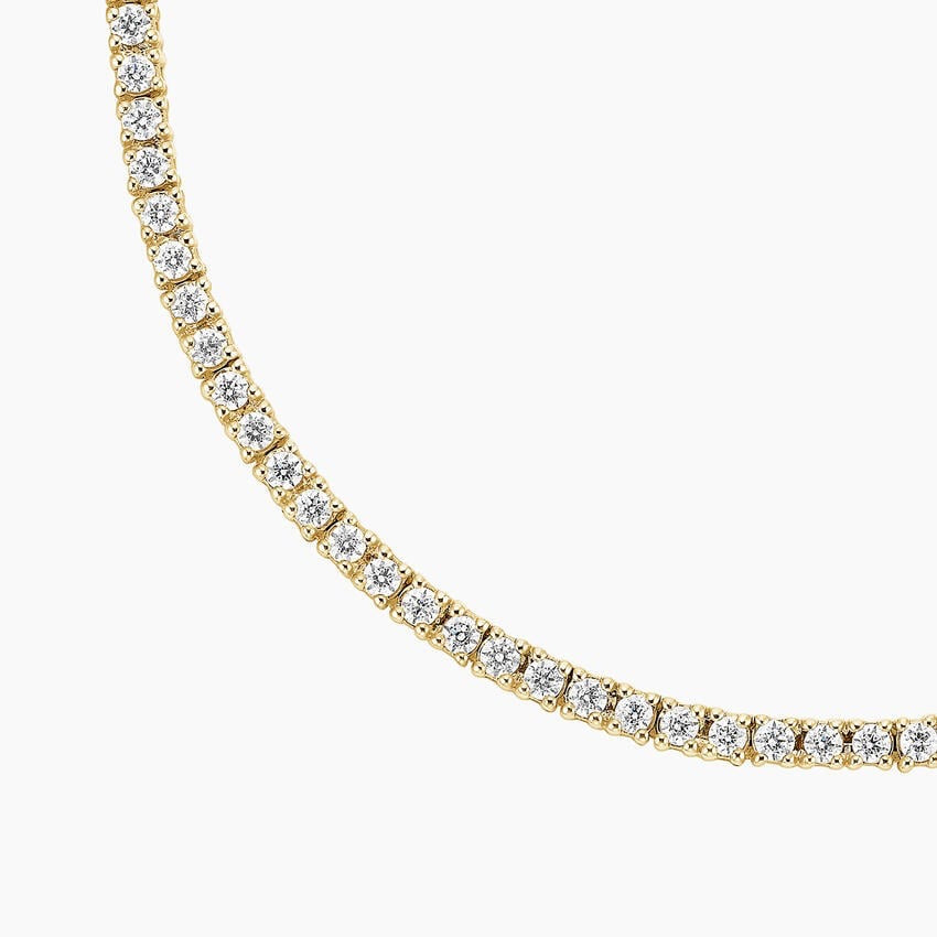 16 In. Perfect Four-Prong Lab Diamond Tennis Necklace (3 ct. tw.) in 14K Yellow Gold