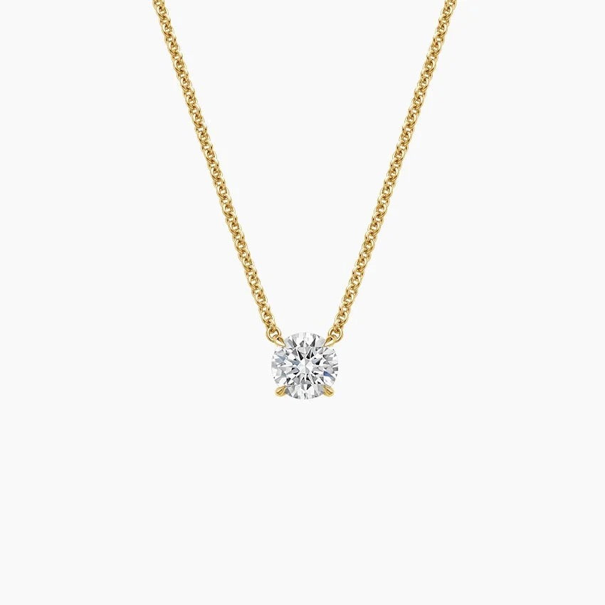 Perfect Solitaire Lab Diamond Pendant (1/2 ct. tw.) in 18K Yellow Gold