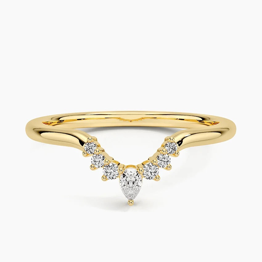 Lunette Diamond Ring (1/10 ct. tw.) in 18K Yellow Gold