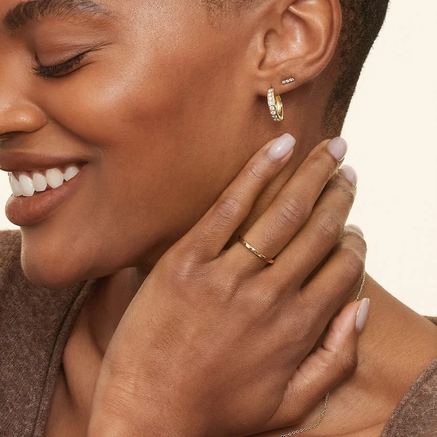 Luxe Diamond Huggie Earrings (1/2 ct. tw.) in 18K Yellow Gold