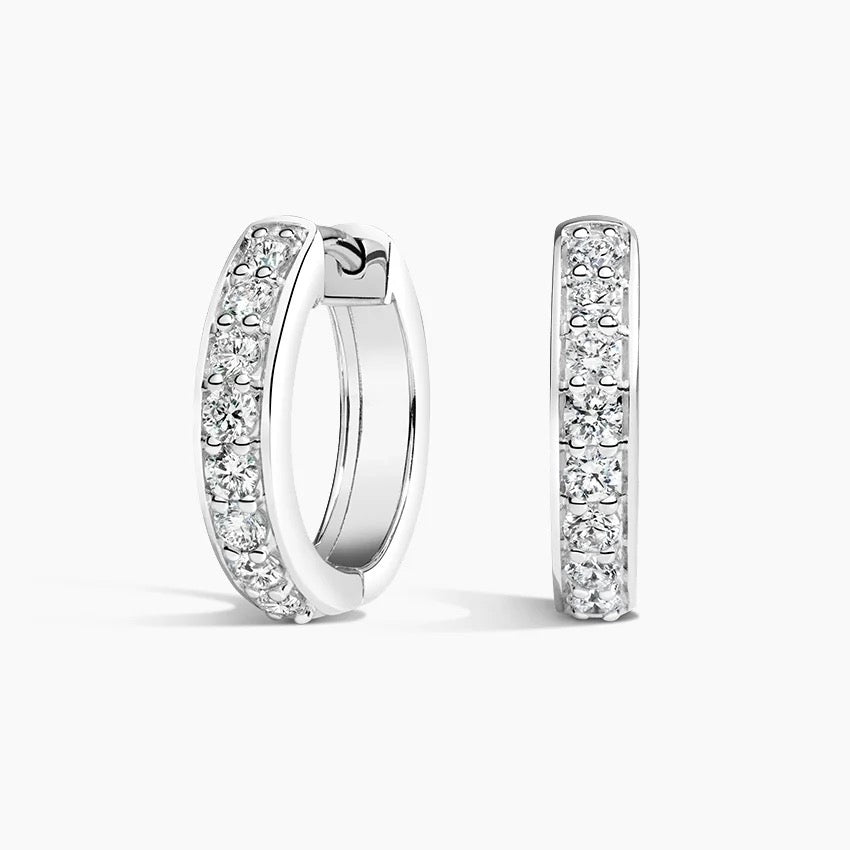 Luxe Diamond Huggie Earrings (1/2 ct. tw.) in 18K White Gold