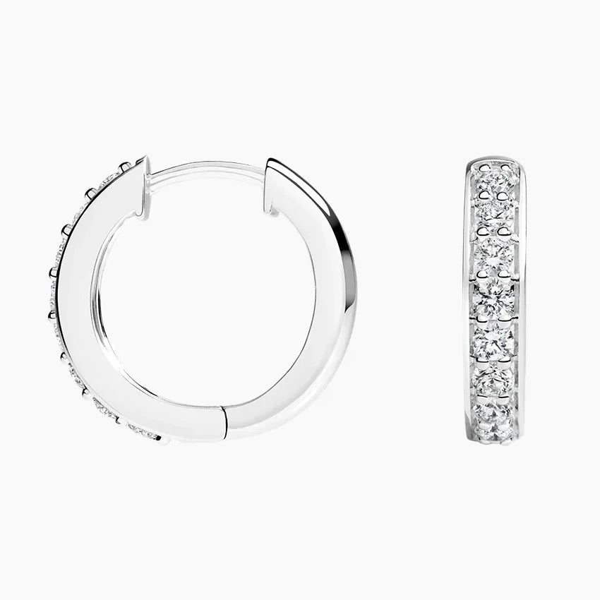 Luxe Diamond Huggie Earrings (1/2 ct. tw.) in 18K White Gold