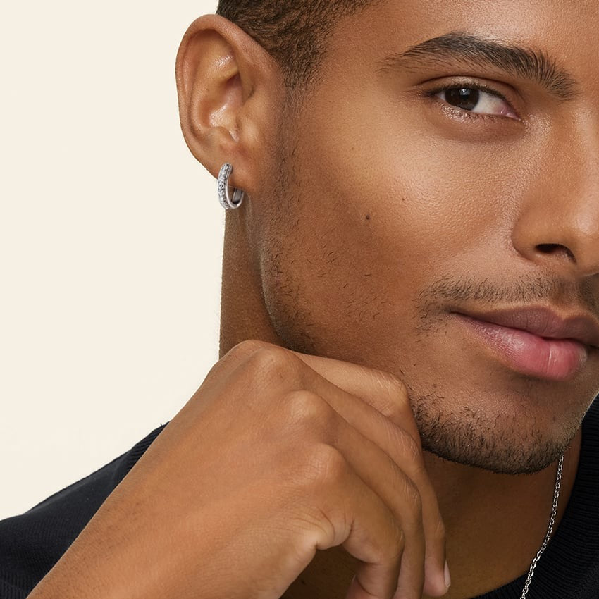 Luxe Diamond Huggie Earrings (1/2 ct. tw.) in 18K White Gold