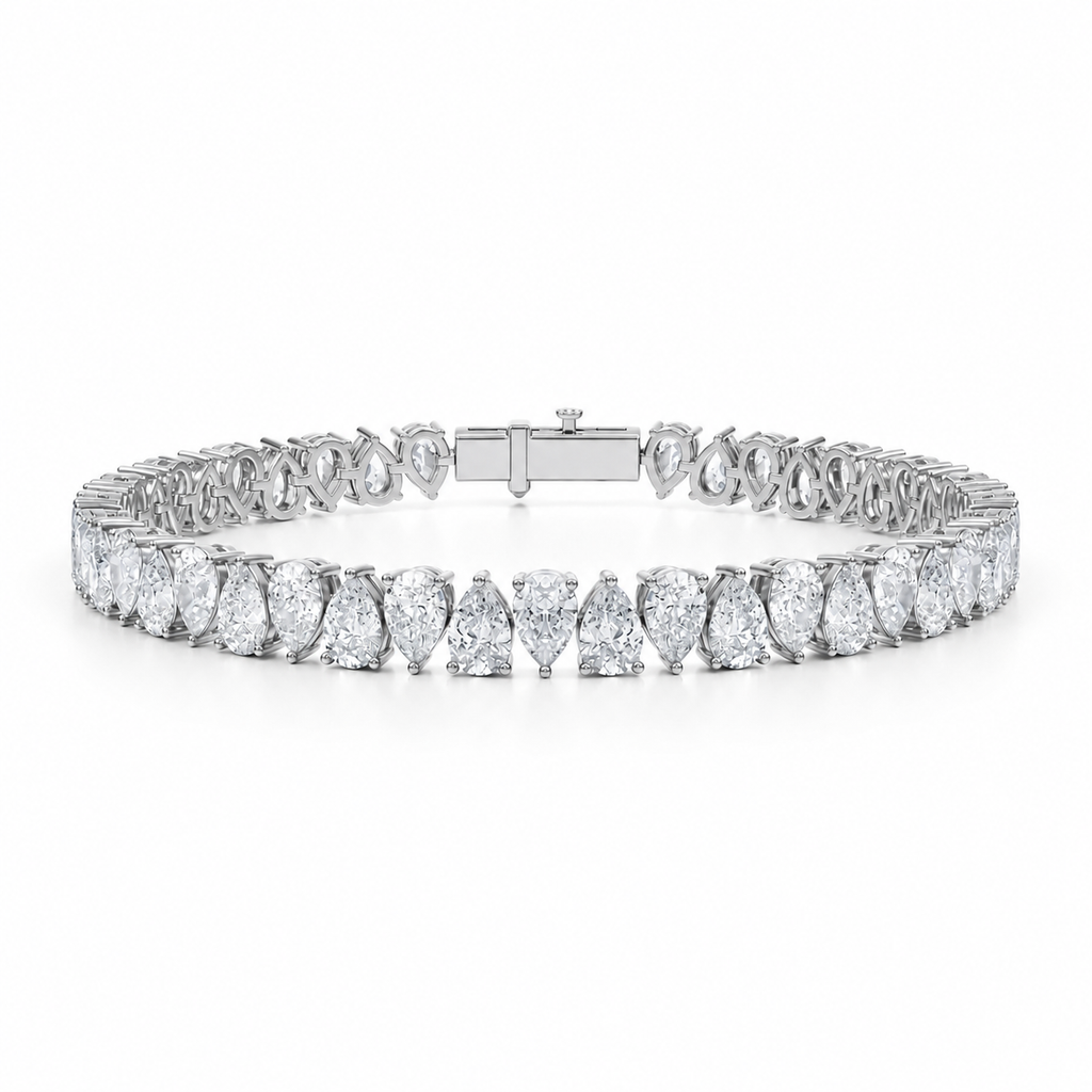 Pear Cut Moissanite Tennis Bracelet (21 ct. tw.)