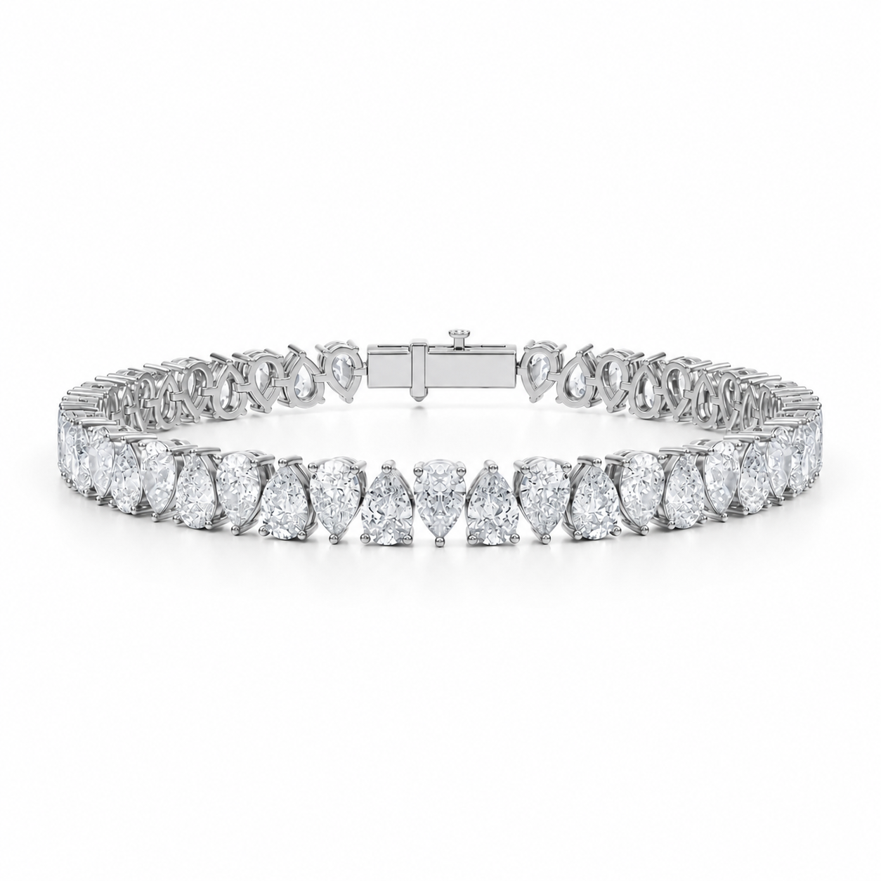Pear Cut Moissanite Tennis Bracelet (21 ct. tw.)